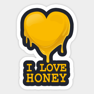 I Love Honey - Honey Love Funny Gift Sticker